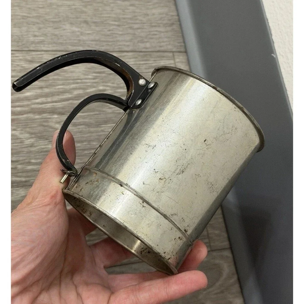 Vintage Small 1 Cup Flour Sifter With Squeeze Handle 3.75” Kitchen Gadget